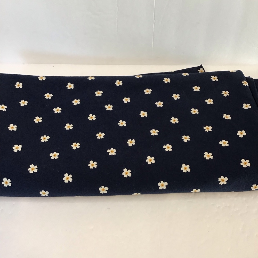 FLOWERS DESIGN FOR YOU BY POPPY EUROPE Navy Floral Jersey Knit Fabric 63" X 64"